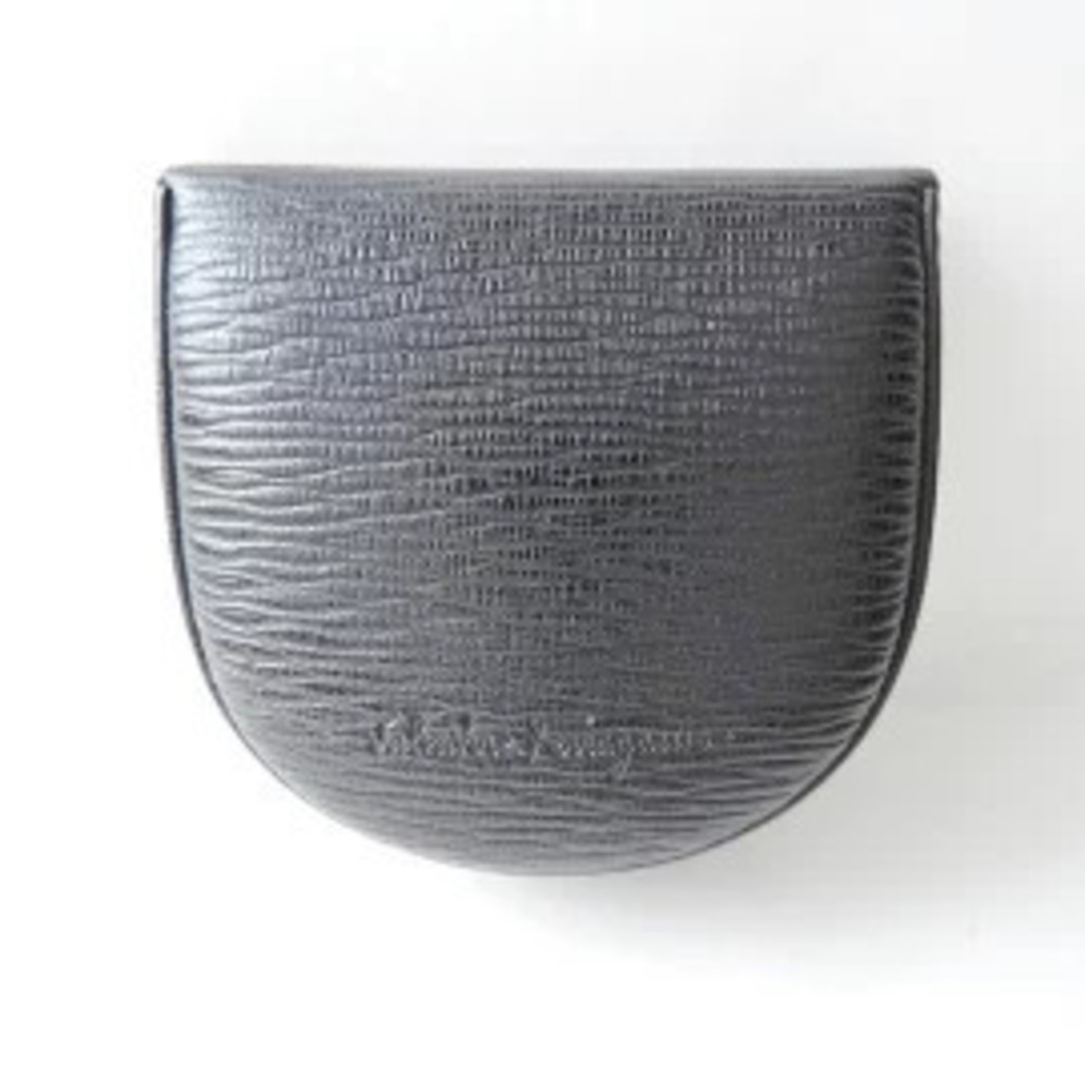 Salvatore Ferragamo coin case Wallet Black Leather